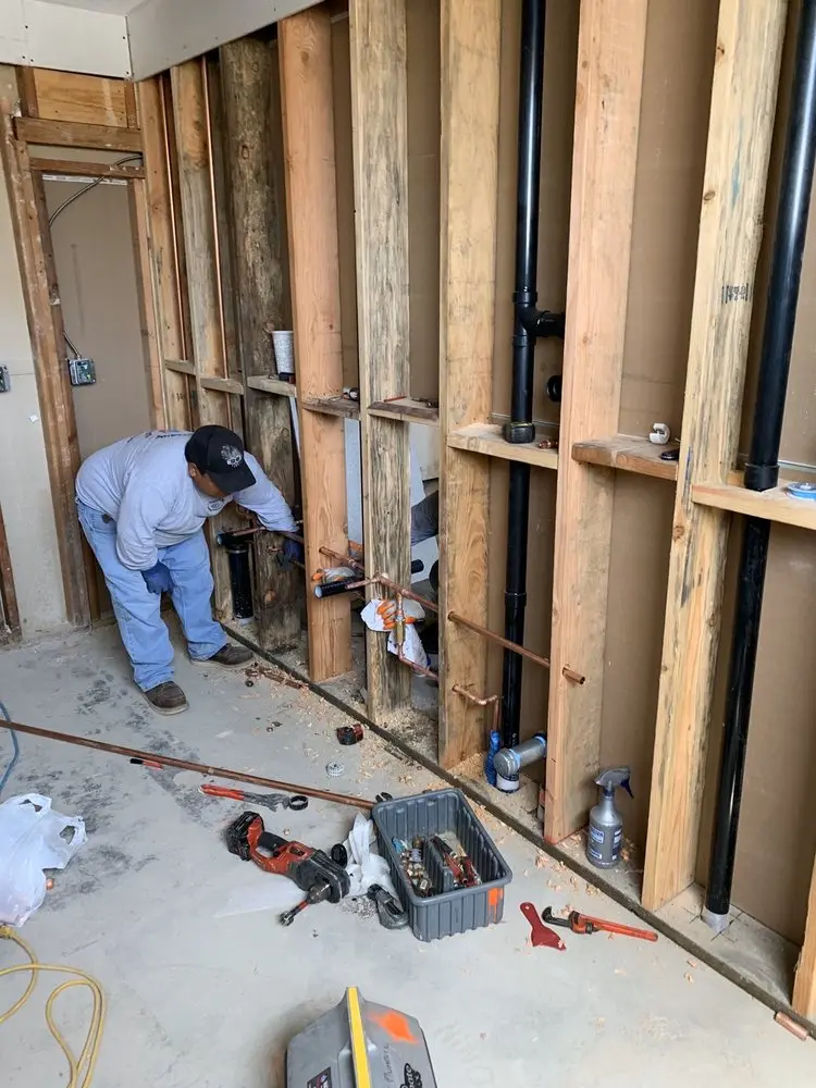 Commercial rough-in plumbing for Water Heater Replacement in River Bend Estates